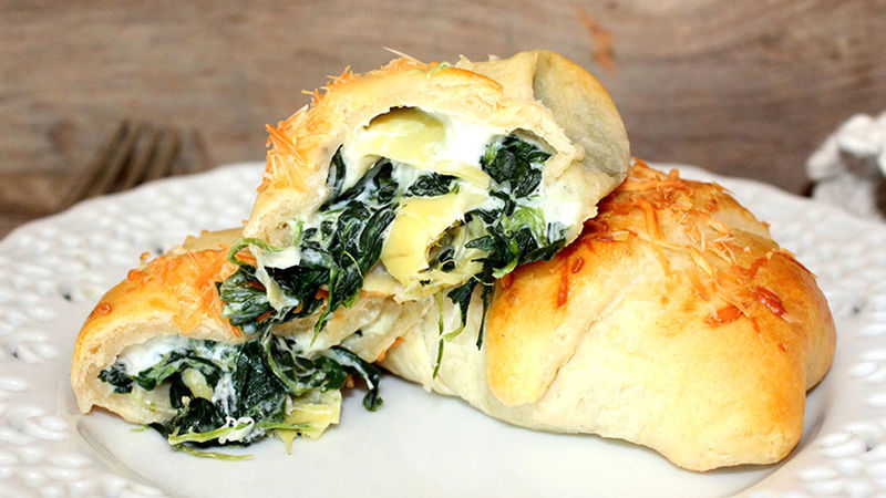 Order Spinach & Mozzarella on a Croissant food online from Little Market store, Hoboken on bringmethat.com