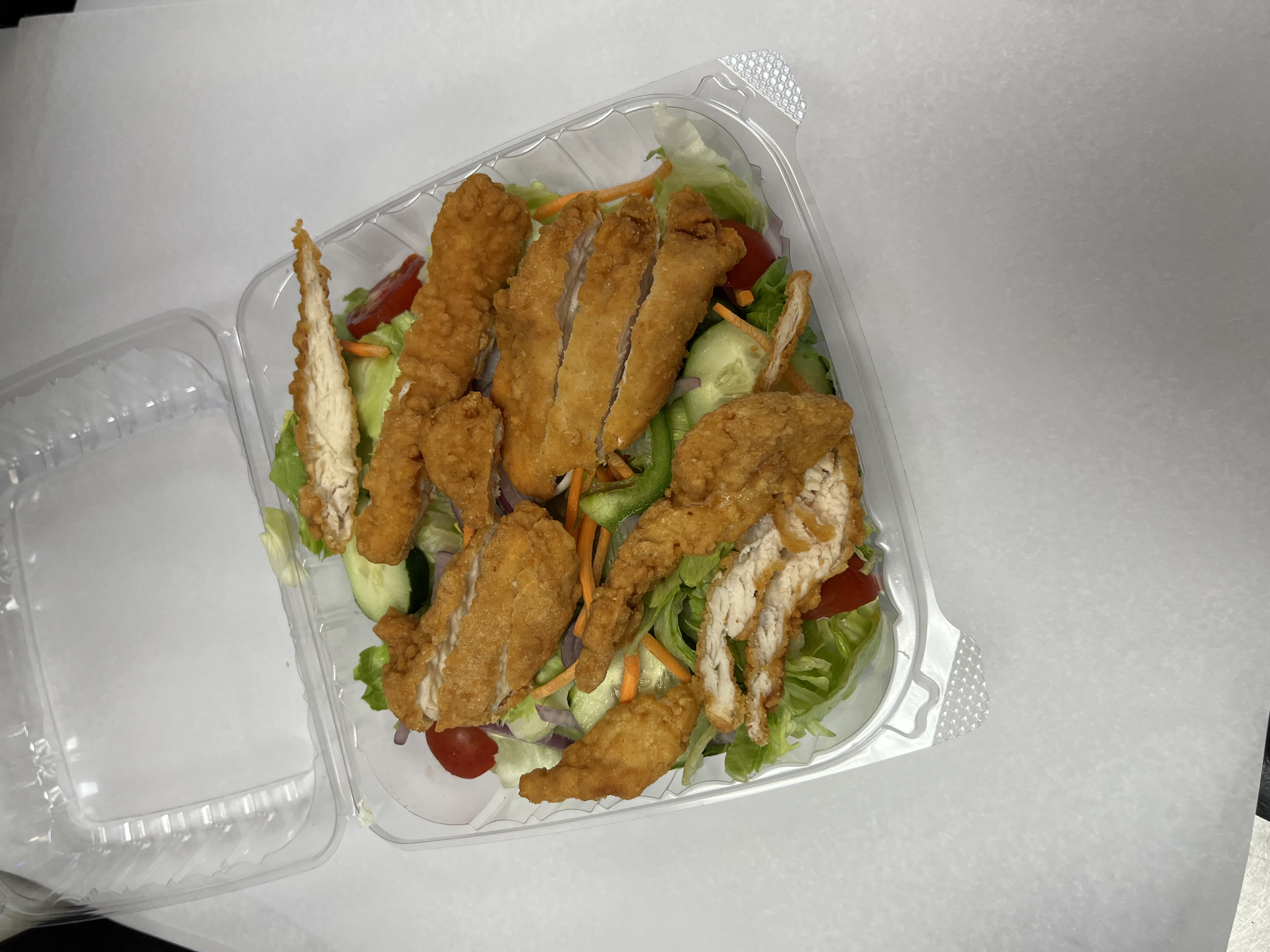 Order Chicken Tender Salad food online from Luisa's Italian Pizzeria store, Manchester on bringmethat.com