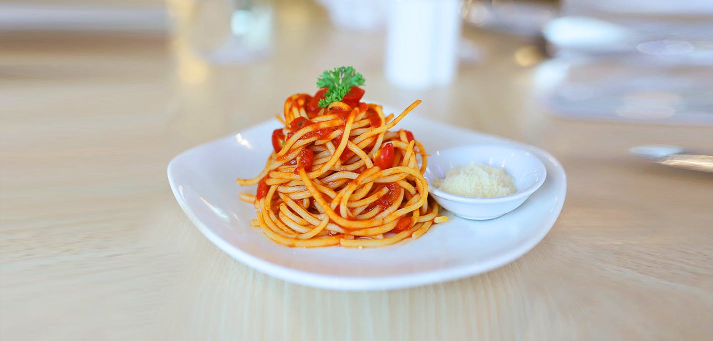 Order Pasta with Tomato Sauce - Pasta food online from Pomodoro Rosso Pizza & Italian store, Atlantic Highlands on bringmethat.com