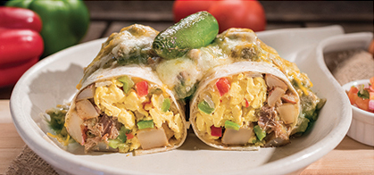 Order Chile Verde Burrito food online from Perko Cafe-Grill store, Sacramento on bringmethat.com