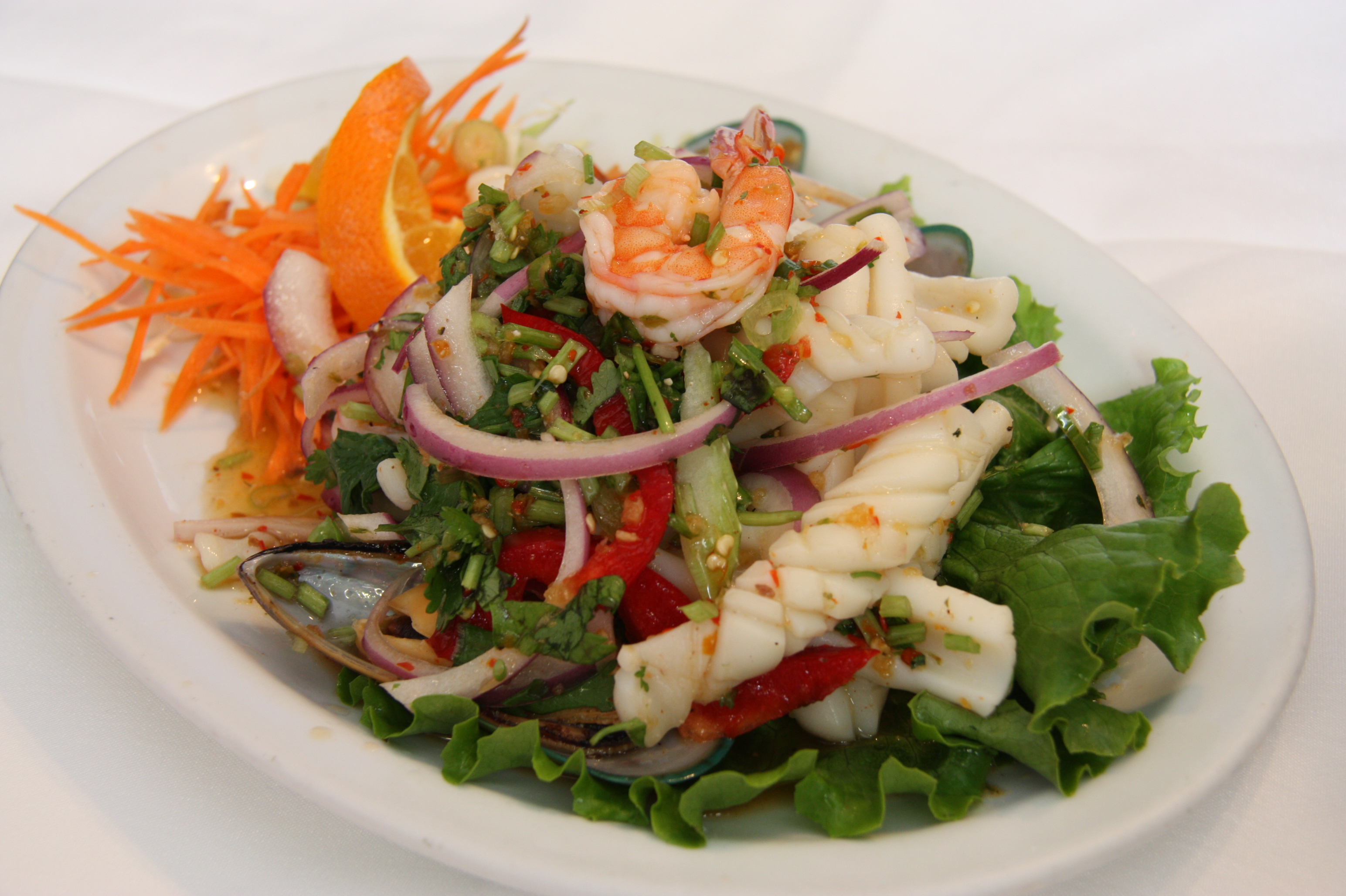 Order Ploy Seafood Combination Salad food online from Ploy Ii-Thai Cuisine store, San Francisco on bringmethat.com