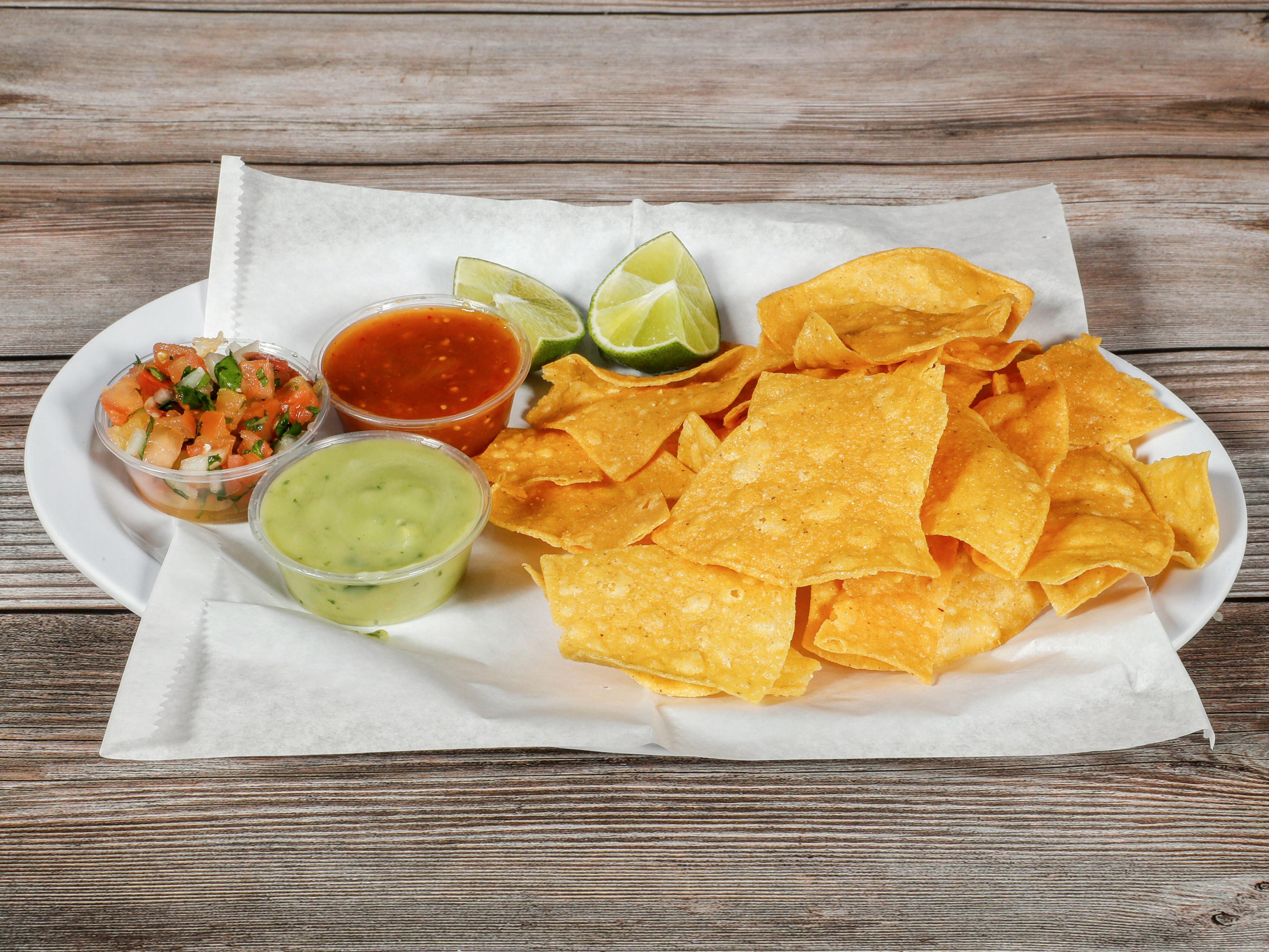 Order Chips and Salsa food online from La Perla Taqueria Mexican Grill store, Chico on bringmethat.com