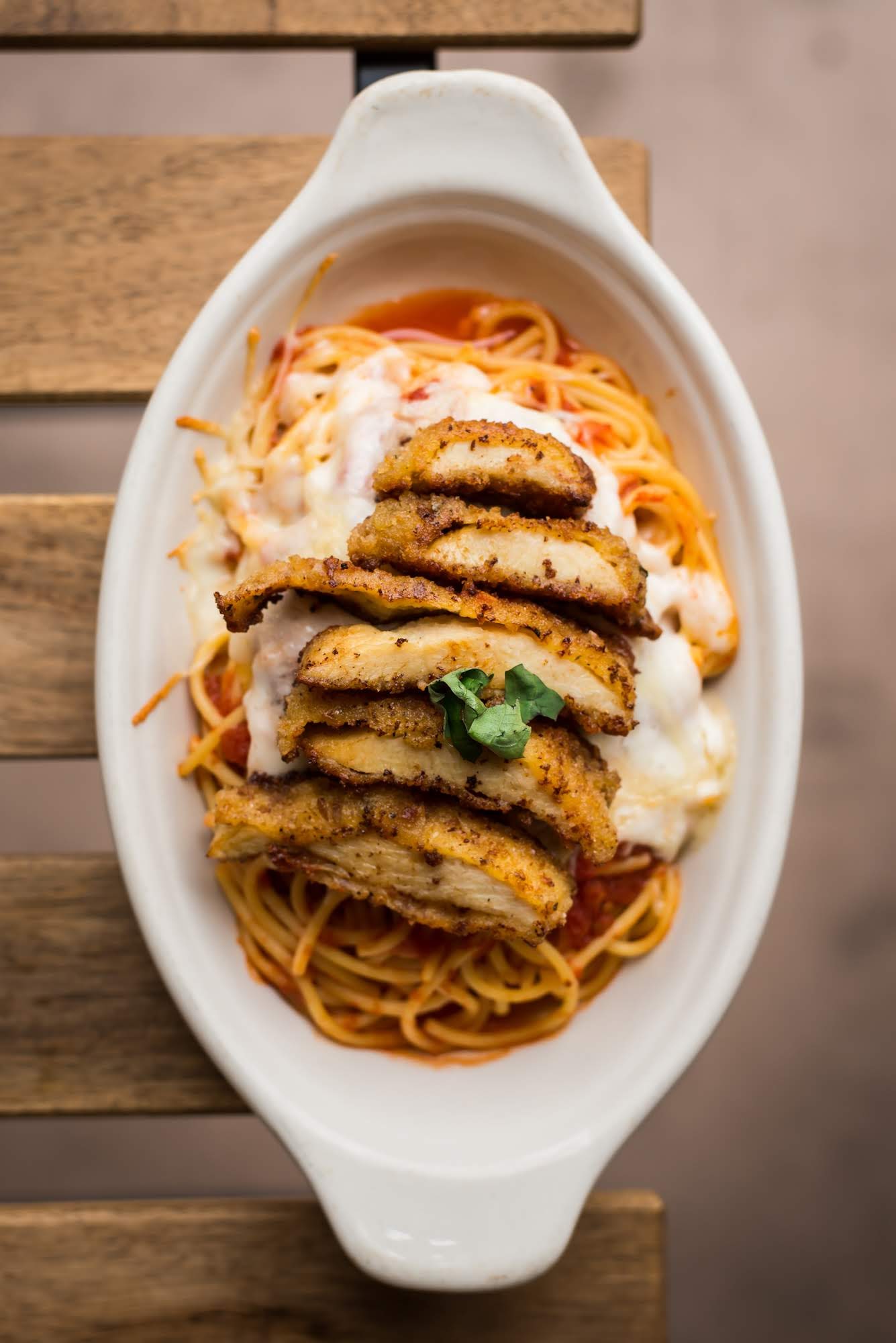 Order Chicken Parmesan Pasta food online from The Flinderstreet Cafe store, Chino on bringmethat.com