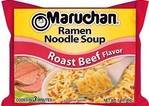 Order Maruchan Roast Beef Noodle Packets food online from Exxonmobil store, Dallas on bringmethat.com