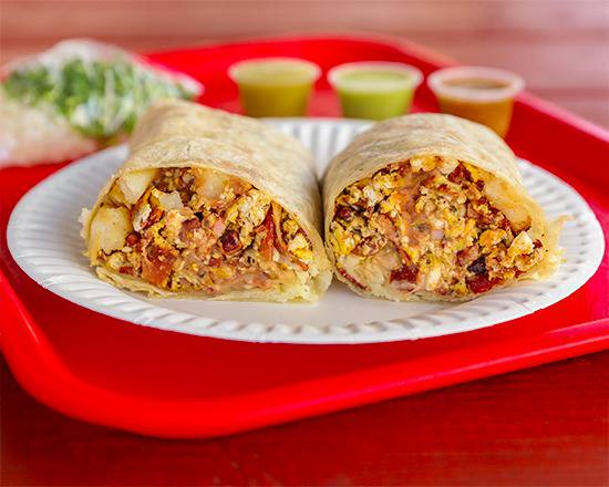 Order Breakfast Burrito food online from Tacos Super Gallito store, Hacienda Heights on bringmethat.com