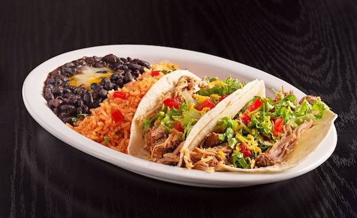 Order Carnitas Taco Platter ~ food online from El Fresco Mexican Grill store, Sully on bringmethat.com