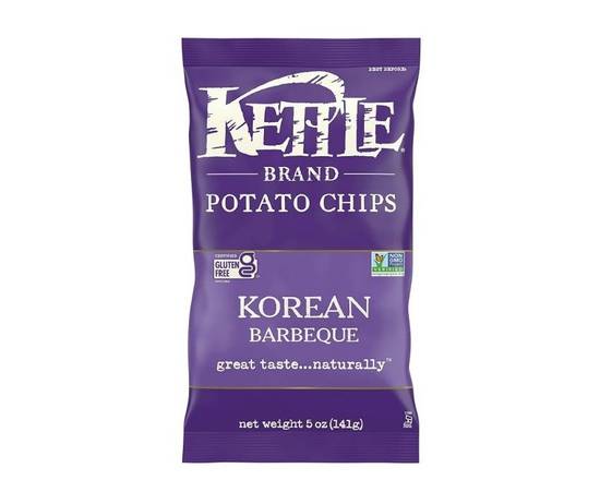 Order Kettle Brand Potato Chips Korean Barbeque (5 oz) food online from Classic Candy Shack store, San Francisco on bringmethat.com