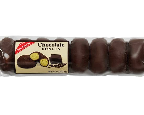 Order Bon Appetit Chocolate Donuts 6 Pack food online from Chevron ExtraMile store, El Cerrito on bringmethat.com