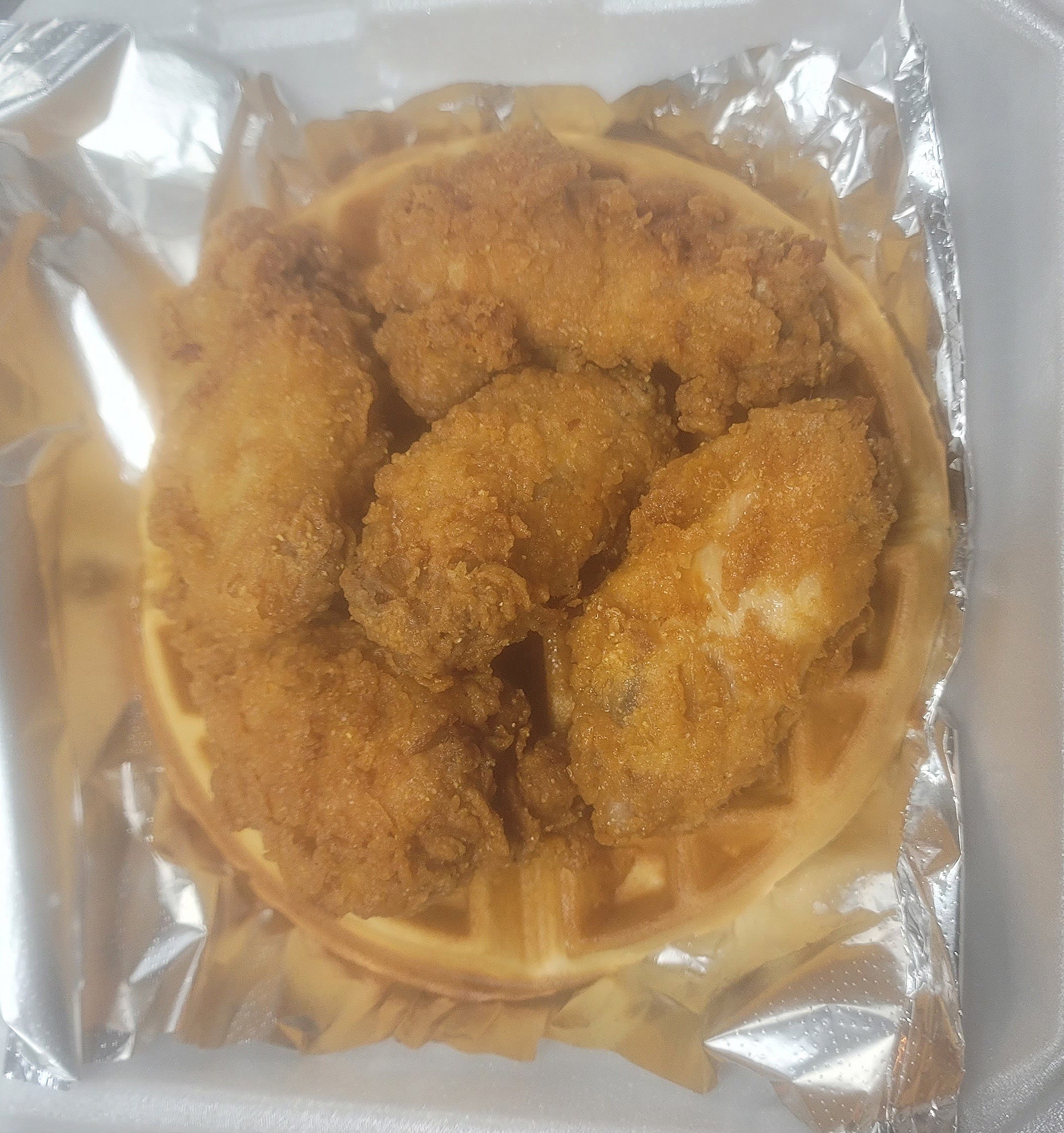 Order Chicken and Waffles food online from C Ruff International Cuisine store, Detroit on bringmethat.com