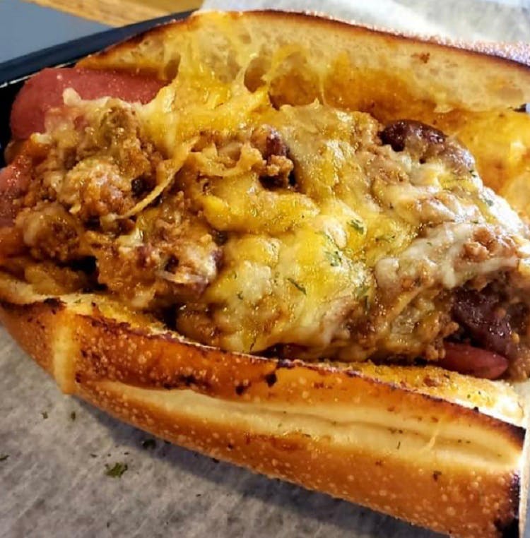 Order Chili Cheese Hot Dog - Hot Dog food online from Buffalo House store, Philadelphia on bringmethat.com