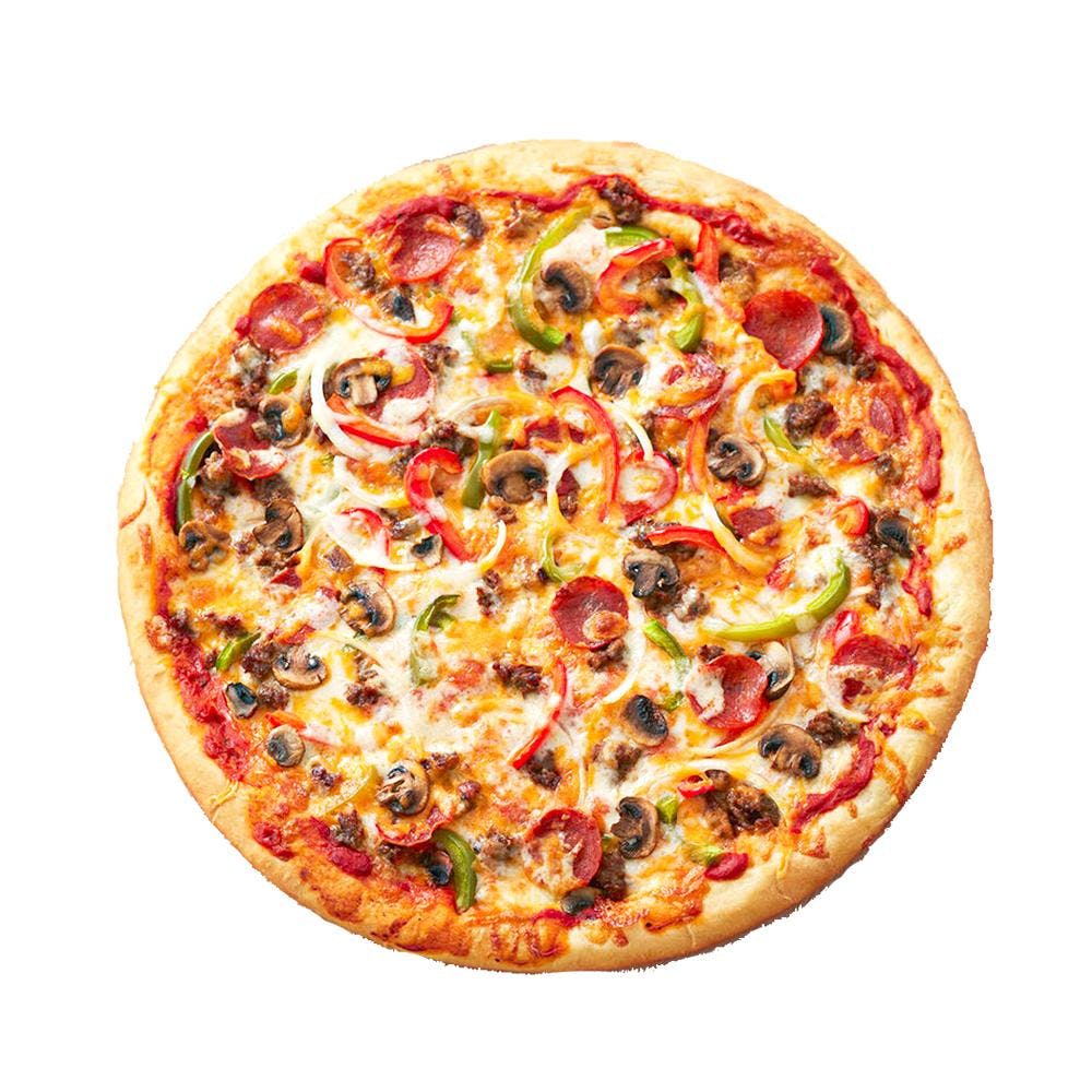 Order Supreme Pizza - Small 10" food online from Mano's Pizza store, Annandale on bringmethat.com