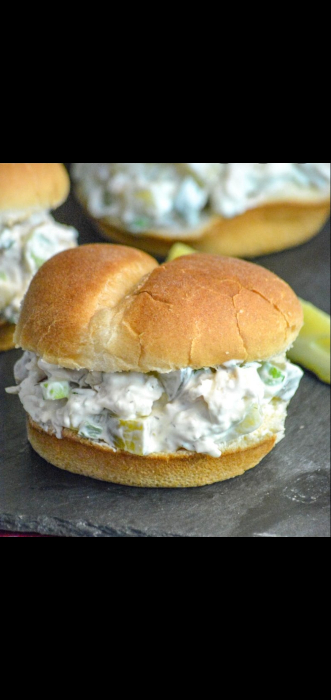 Order Classic Chicken Salad & Dill Pickles Red Onions Sandwich  food online from American Gourmet Foods Deli store, New York on bringmethat.com