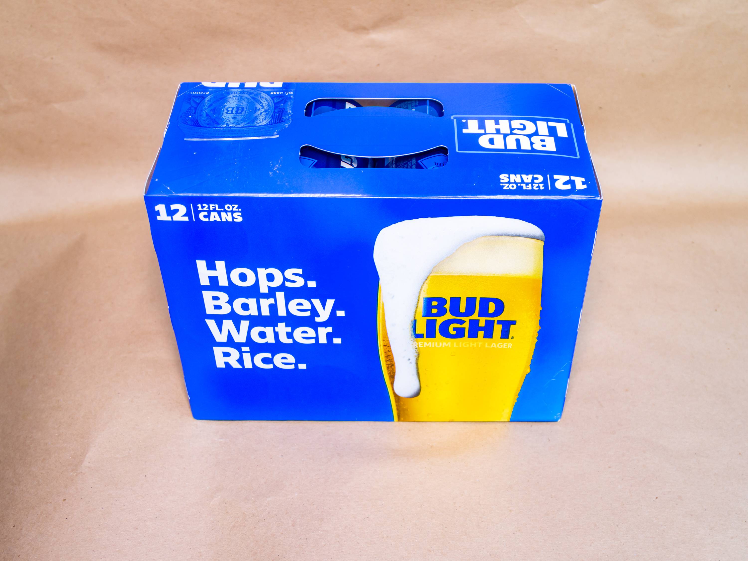 Order 12 oz. 12 Pack Bottled Bud Light  food online from Blue Moon Beer And Smoke Shop store, Holbrook on bringmethat.com