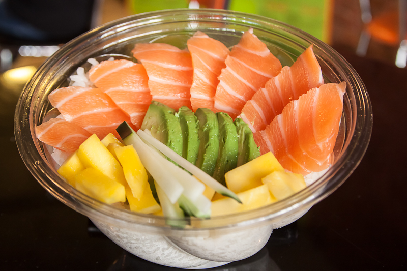Order Salmon Sashimi Rice Bowl food online from Sushi sushi store, New York on bringmethat.com