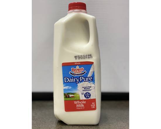 Order Brown's Dairy Vitamin D Milk 1/2 GAL food online from S & P #2 store, Baton Rouge on bringmethat.com