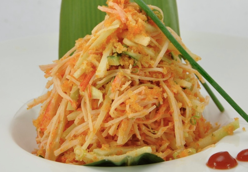 Order J4. Spicy Kani Salad food online from Fu Ji Restaurant store, Stamford on bringmethat.com