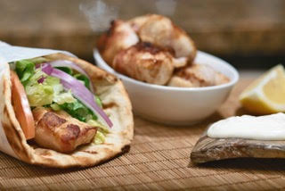 Order Chicken Bacon Souvlaki Sandwich food online from BZ Grill store, Queens on bringmethat.com
