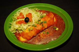 Order Cheese & Onion Enchiladas food online from Manuel's Mexican store, Tempe on bringmethat.com