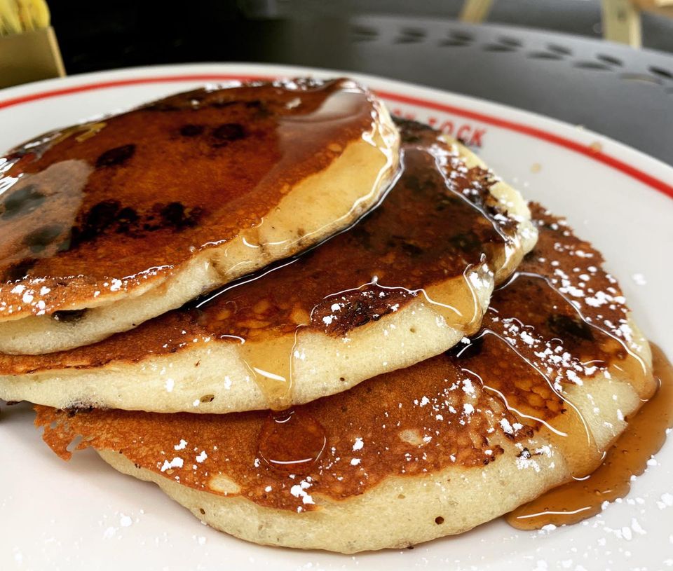 Order Chocolate Chip Pancakes food online from Tick Tock Diner store, New York on bringmethat.com