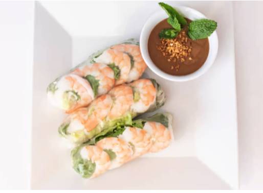 Order Shrimp Spring Rolls (3 pcs) food online from Corner Park Cafe store, Santa Rosa on bringmethat.com