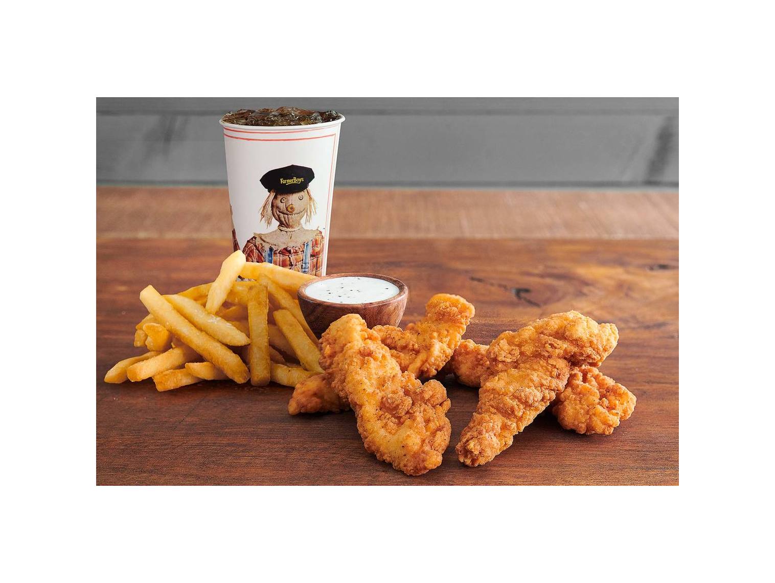 Order 4 pc Chicken Strips Combo food online from Farmer Boys store, Hanford on bringmethat.com