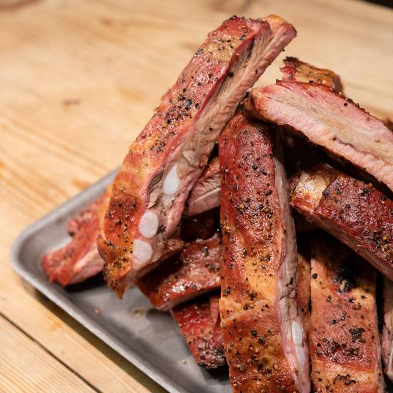 Order PORK SPARE RIBS food online from Hill Country Barbecue Market store, Washington on bringmethat.com