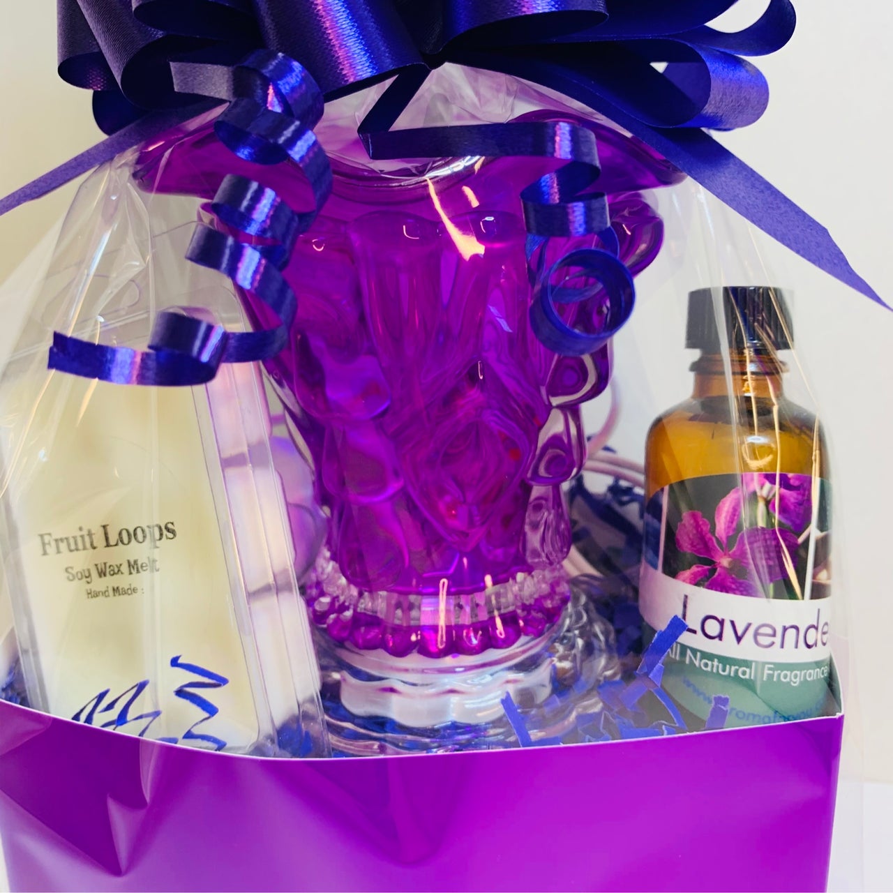 Order Fragrance Purple Lamp Gift Basket food online from Sweetheart Gifts store, Morrow on bringmethat.com