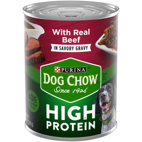 Order Purina Dog Chow High Protein Wet Dog Food With Beef In Savory Gravy 13oz food online from 7-Eleven store, Philadelphia on bringmethat.com
