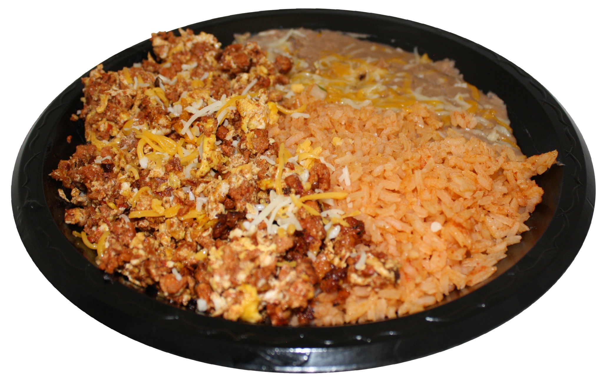 Order 10. Chorizo and Egg Combination Plate food online from Mi Rico Burrito store, Midvale on bringmethat.com
