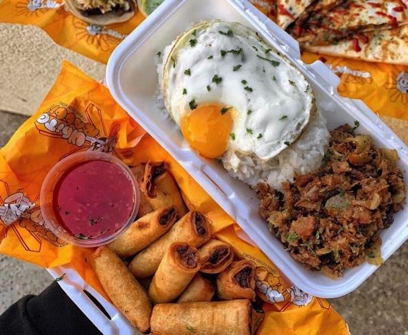 Order Combo 3 - Entree, Lumpia and Soda food online from White Rabbit Food Truck store, West Covina on bringmethat.com