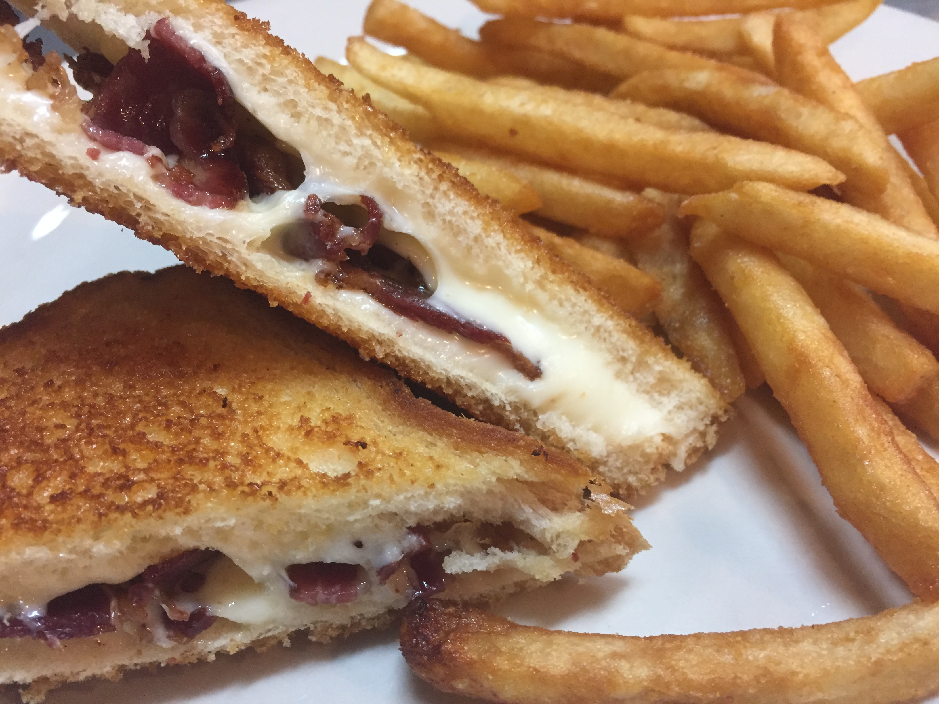 Order Grilled Cheese Sandwich with Bacon Deluxe  food online from Husky Pizza store, Coventry on bringmethat.com