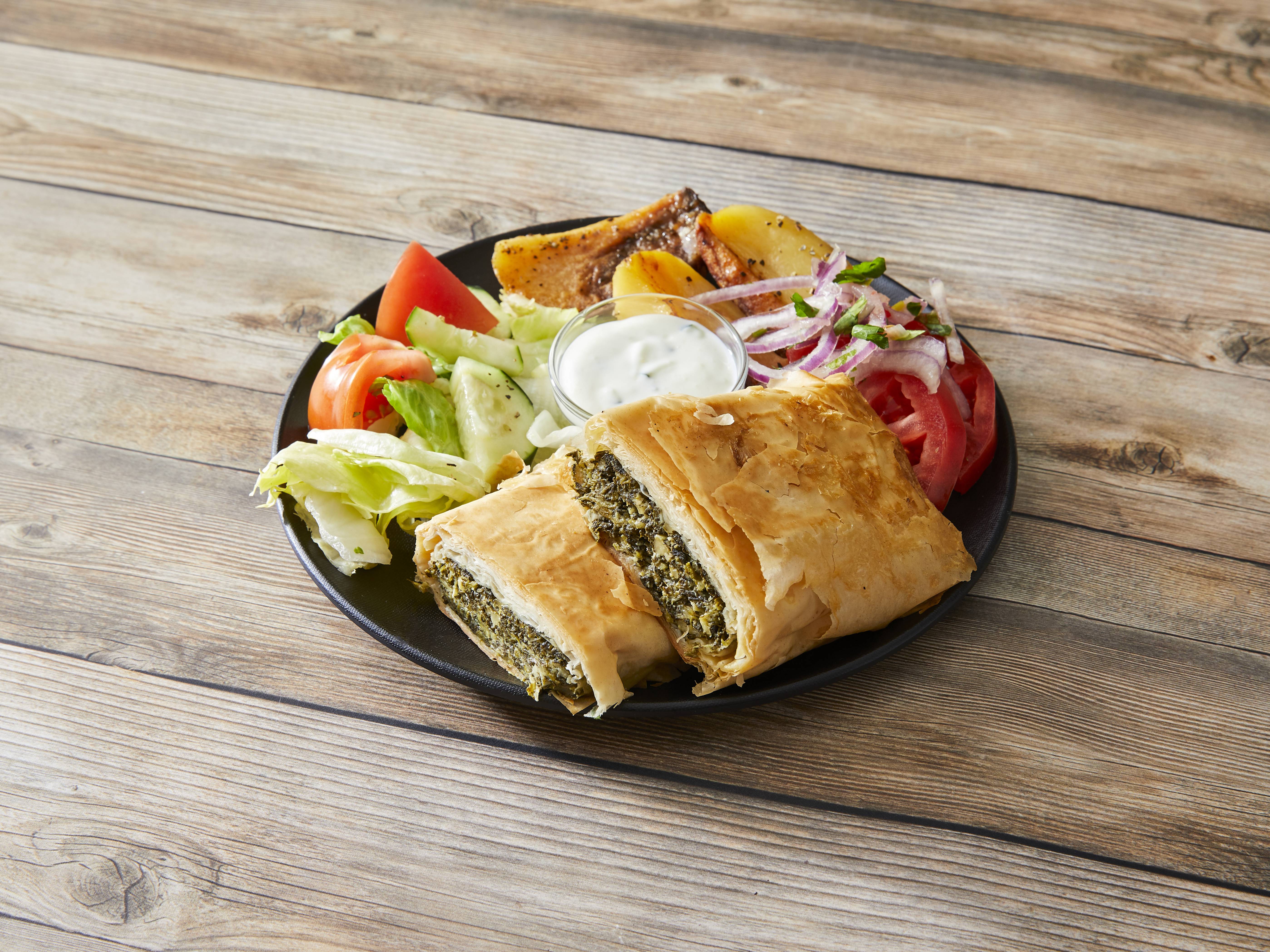 Order Spanakopita food online from Charcoal Flame Grill store, Morton Grove on bringmethat.com