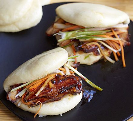 Order Bao Buns (3) food online from Ronin Noodle Rice Bar store, McAllen on bringmethat.com