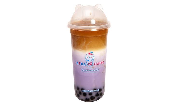 Order Fresh Taro Milk Tea (24 oz) food online from Boba Cutea store, Gilbert on bringmethat.com