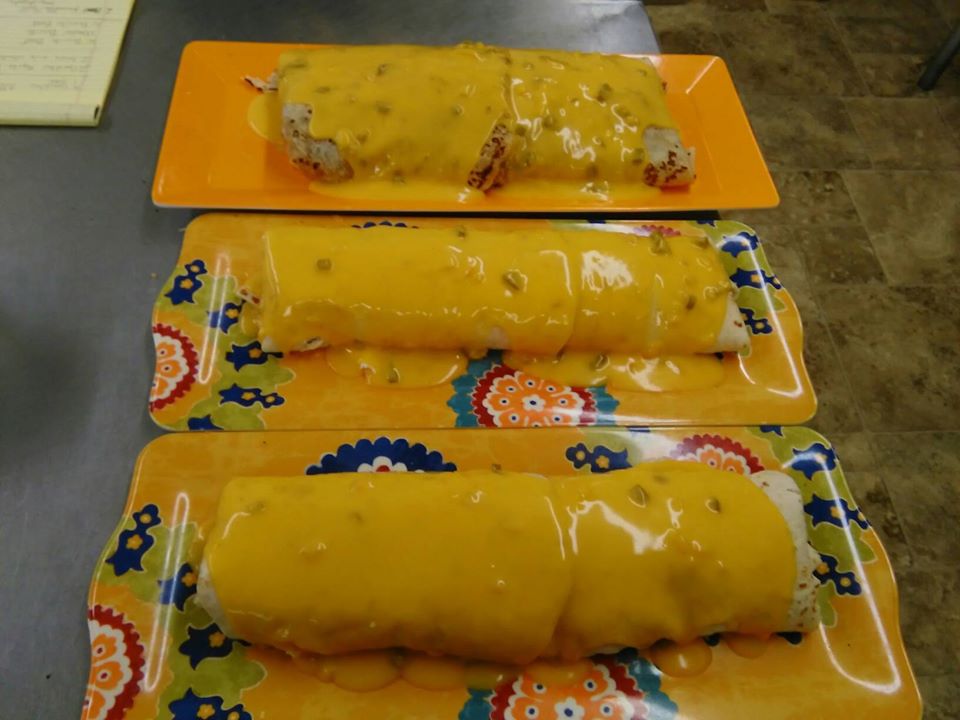 Order 15. Monster Burrito food online from Los 3 Amigos store, Palestine on bringmethat.com