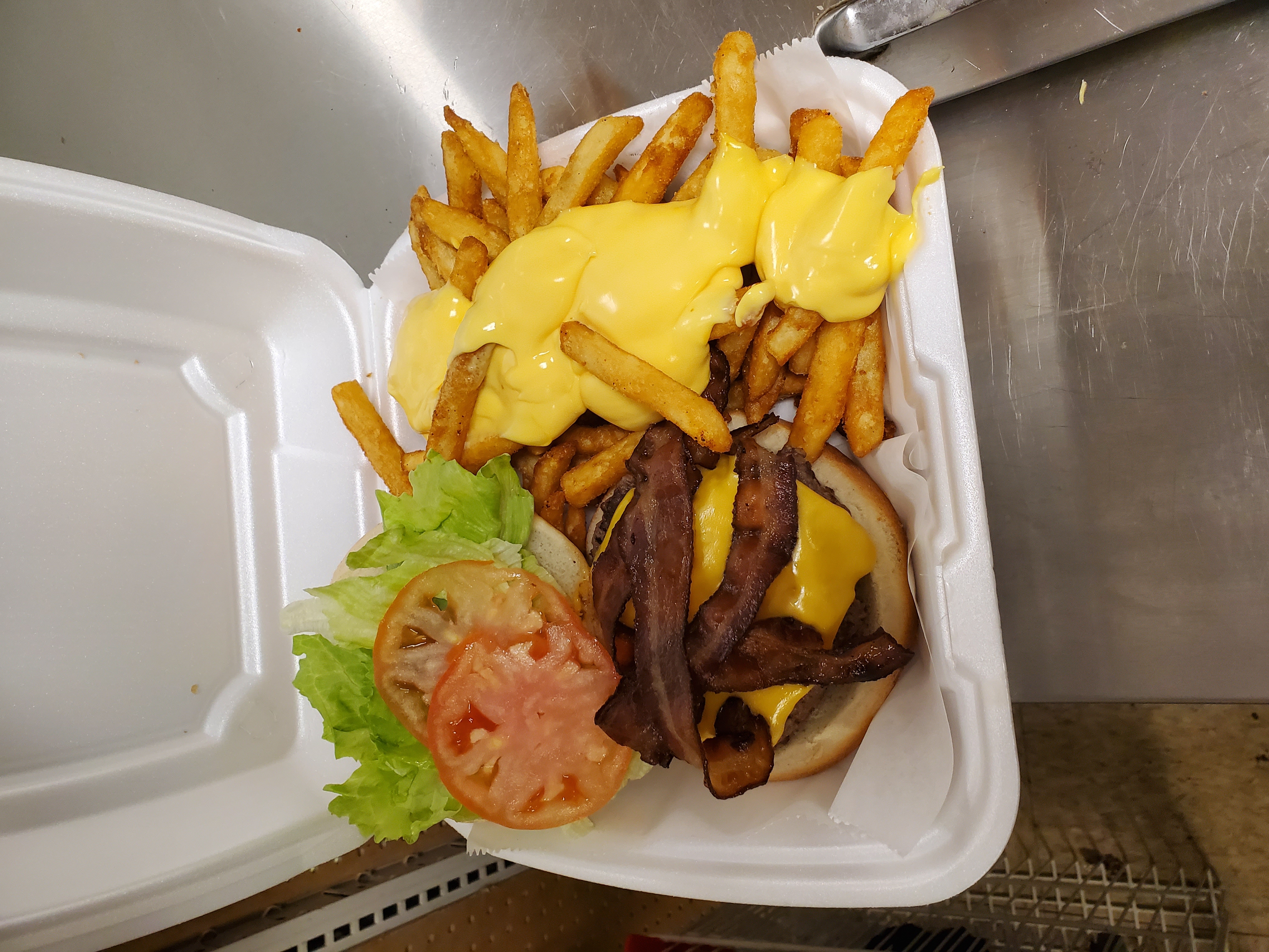 Order Cuddy's Double Bacon Cheeseburger/ Fries food online from Cuddy store, Pittsburgh on bringmethat.com
