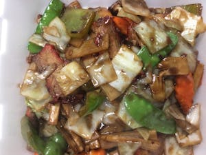 Order D16. Twice Cooked Pork (Dinner) food online from Lemongrass Cafe store, Louisville on bringmethat.com
