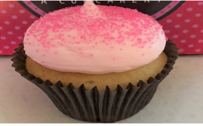 Order Pink Vanilla Cupcake food online from Smallcakes - Bryant store, Bryant on bringmethat.com