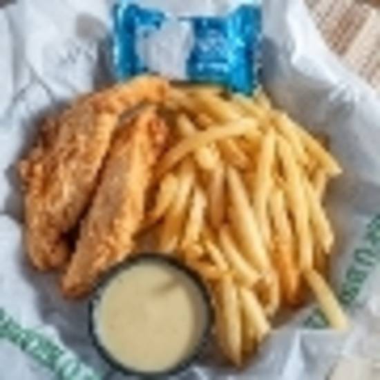 Order Hand-Breaded Chicken Tenders (Kid) food online from Beef 'O' Brady's store, Apollo Beach on bringmethat.com