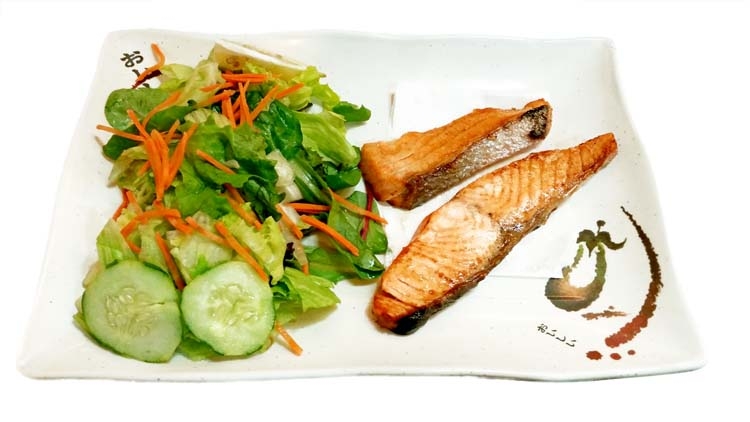 Order Grilled Salmon Set food online from Tensuke sushi store, Elk Grove Village on bringmethat.com