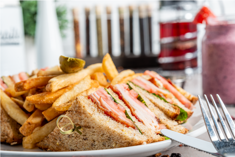 Order *Club House Sandwich food online from Eggsperience Irving Park store, Chicago on bringmethat.com