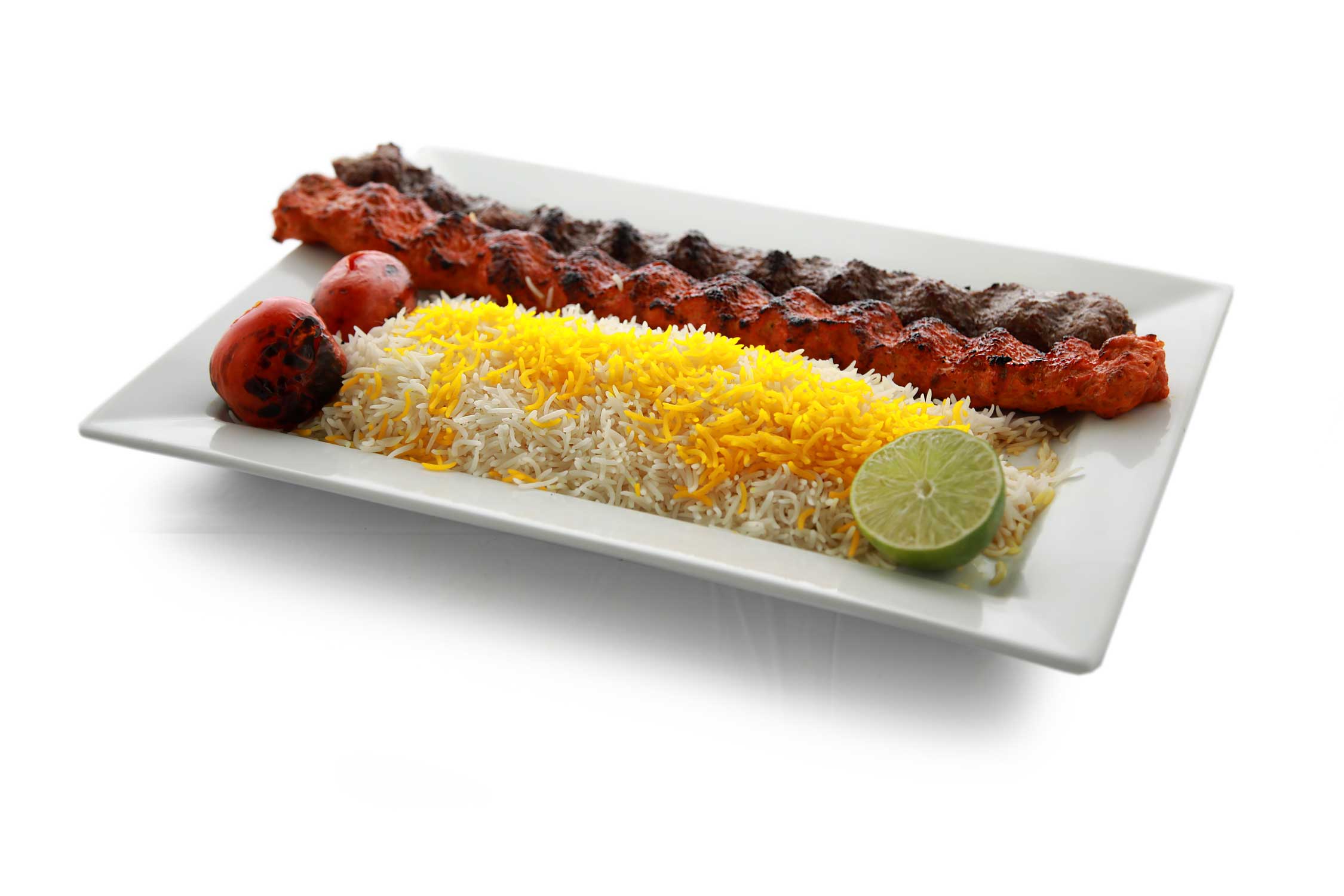 Order Combo Kabob M1 food online from M Cafe & Grill store, Lake Forest on bringmethat.com