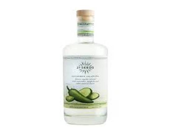 Order 21 Seeds Cucumber Jalapeno Tequila 750ml 35% food online from Pit Stop Liquor Mart store, El Monte on bringmethat.com