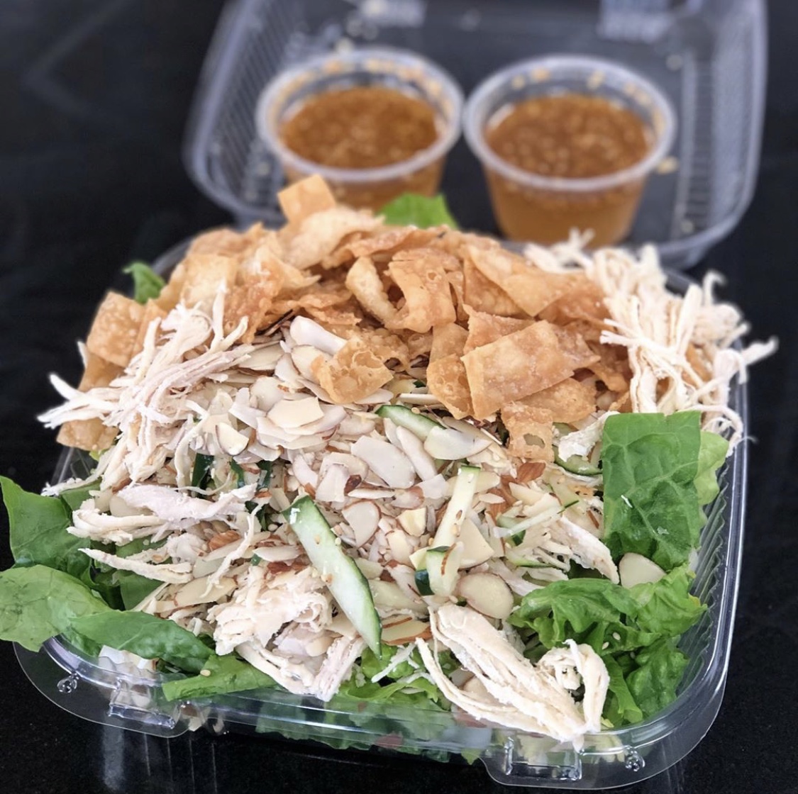 Order Small Chinese Chicken Salad food online from Big E Teriyaki & Burgers store, Rosemead on bringmethat.com