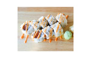 Order 6. Spicy Salmon Roll food online from Ninja Cafe store, High Point on bringmethat.com
