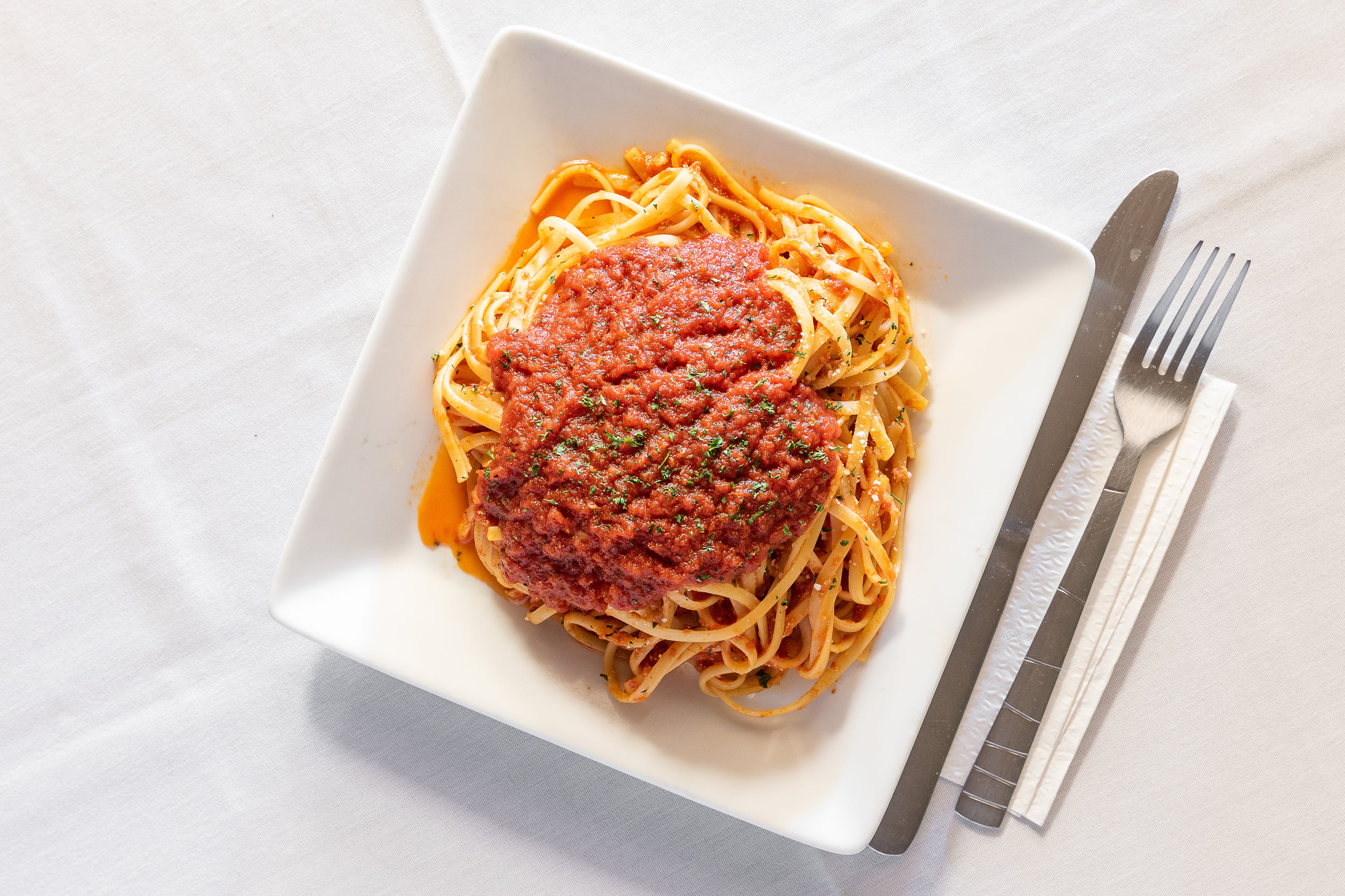 Order Spaghetti with Tomato Sauce - Pasta food online from Little Italy Pizza store, Forked River on bringmethat.com
