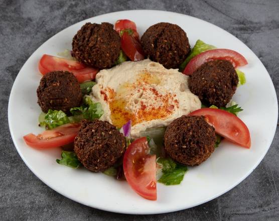 Order Falafel with hummus (4 pcs) food online from Soup & Gyro store, New York on bringmethat.com