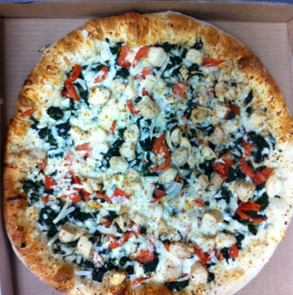 Order Spinach and Chicken Pizza food online from Pizza Parma store, Pittsburgh on bringmethat.com