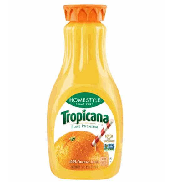 Order Tropicana Orange Juice Homestyle (Some Pulp) food online from IV Deli Mart store, Goleta on bringmethat.com