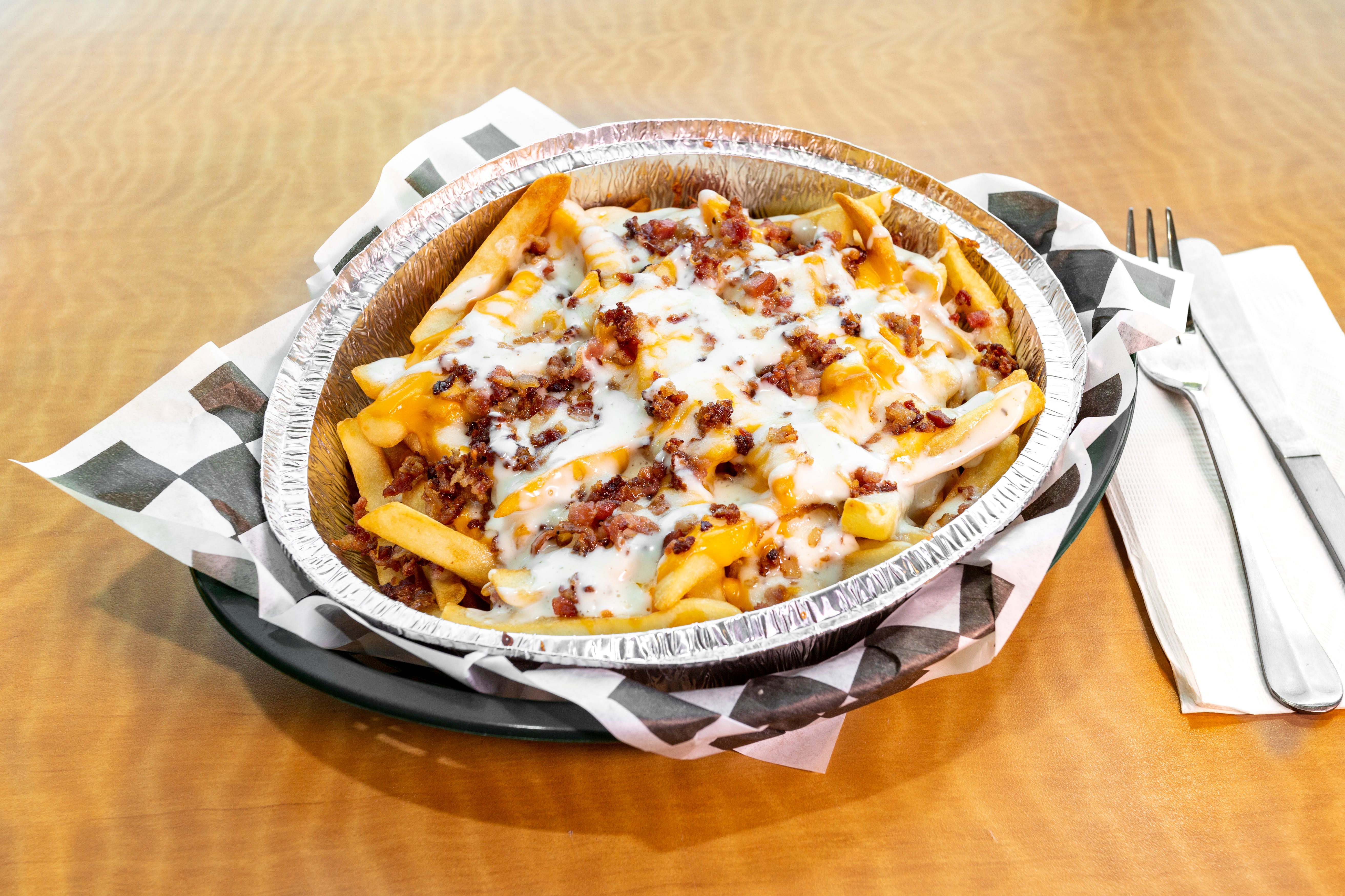 Order Loaded Fries - Small food online from Mario Cafe & Pizzeria store, East Greenville on bringmethat.com